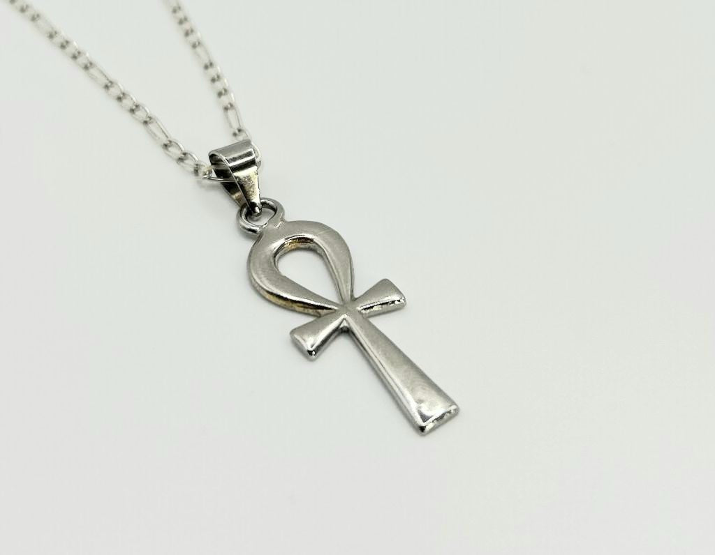 Pendentif Croix d'Ânkh en argent 925 - sans motif