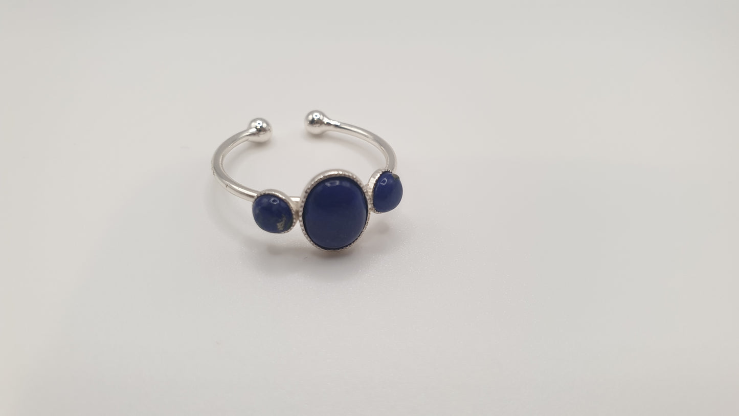 Bague Trio Lapis-Lazuli