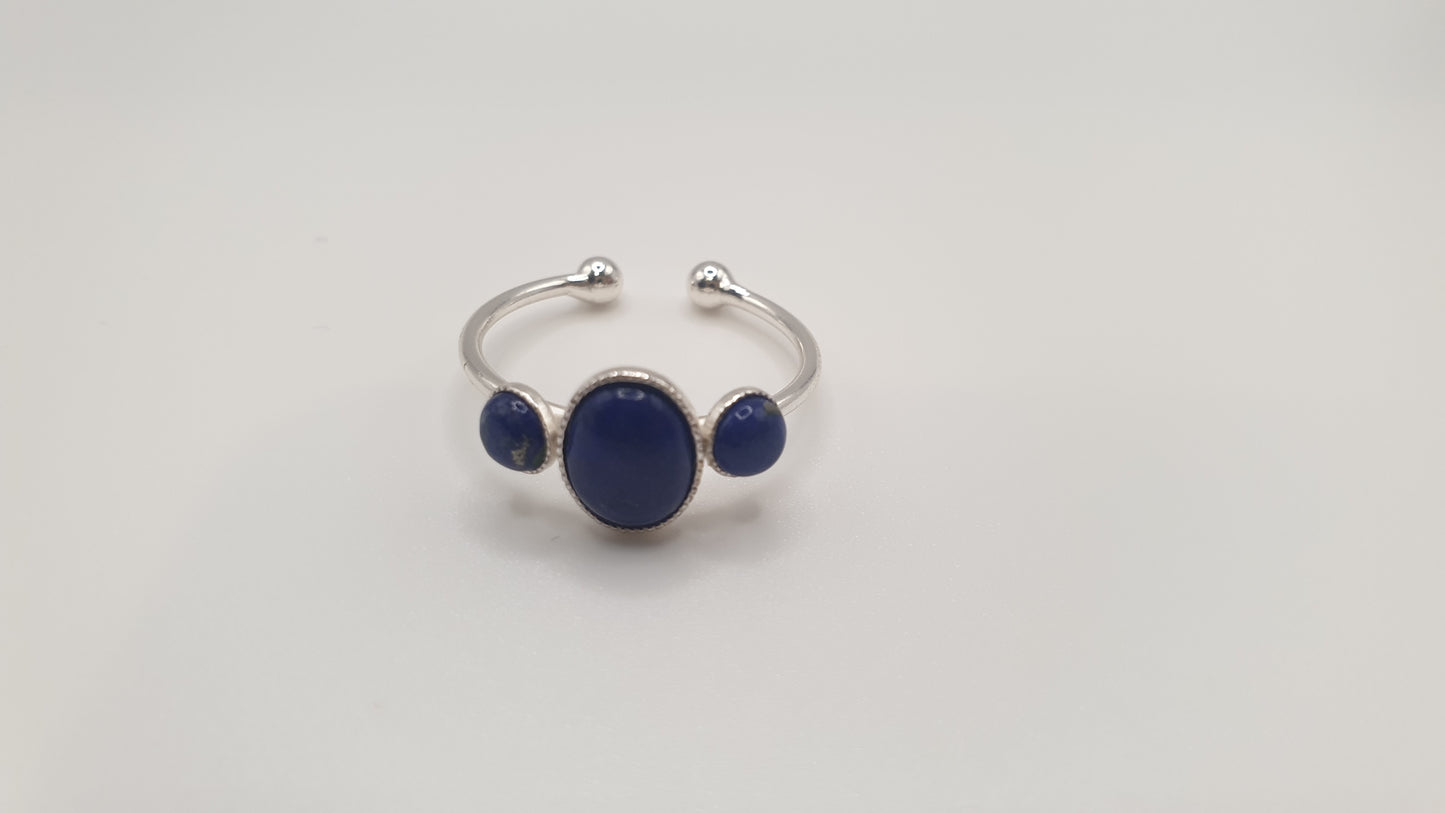Bague Trio Lapis-Lazuli
