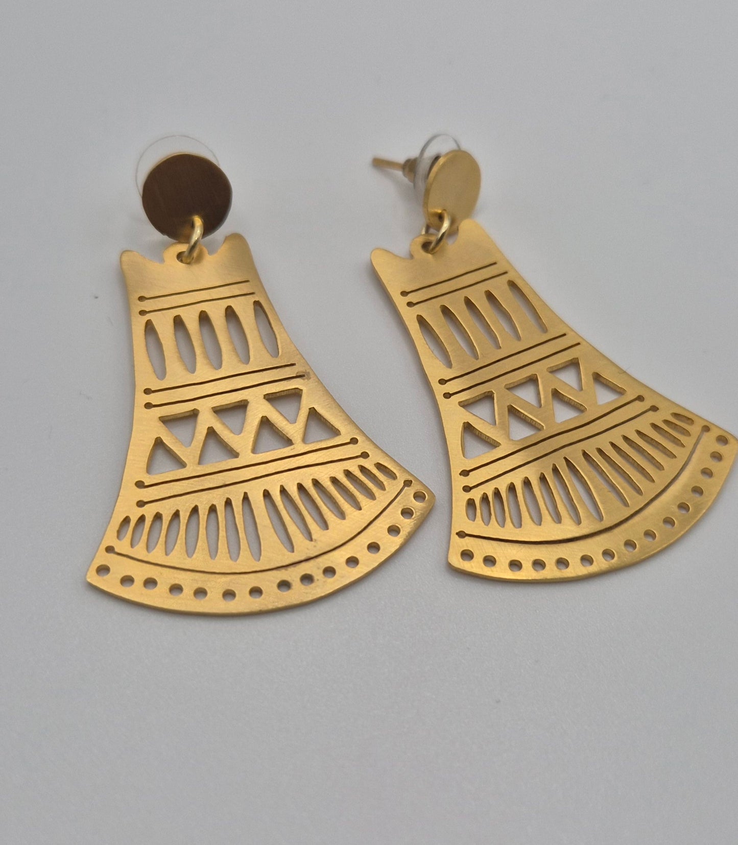 Boucles d'oreilles Fleur de Lotus Égyptienne- Temple