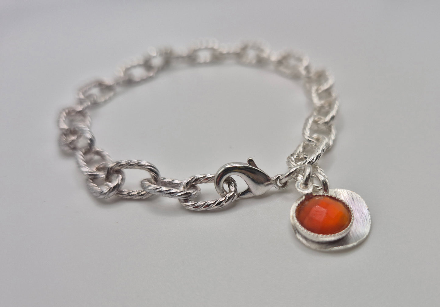Bracelet Cornaline Argenté