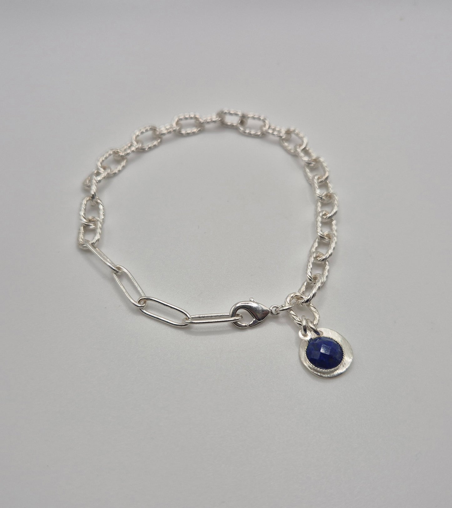 Bracelet Lapis-Lazuli Argenté