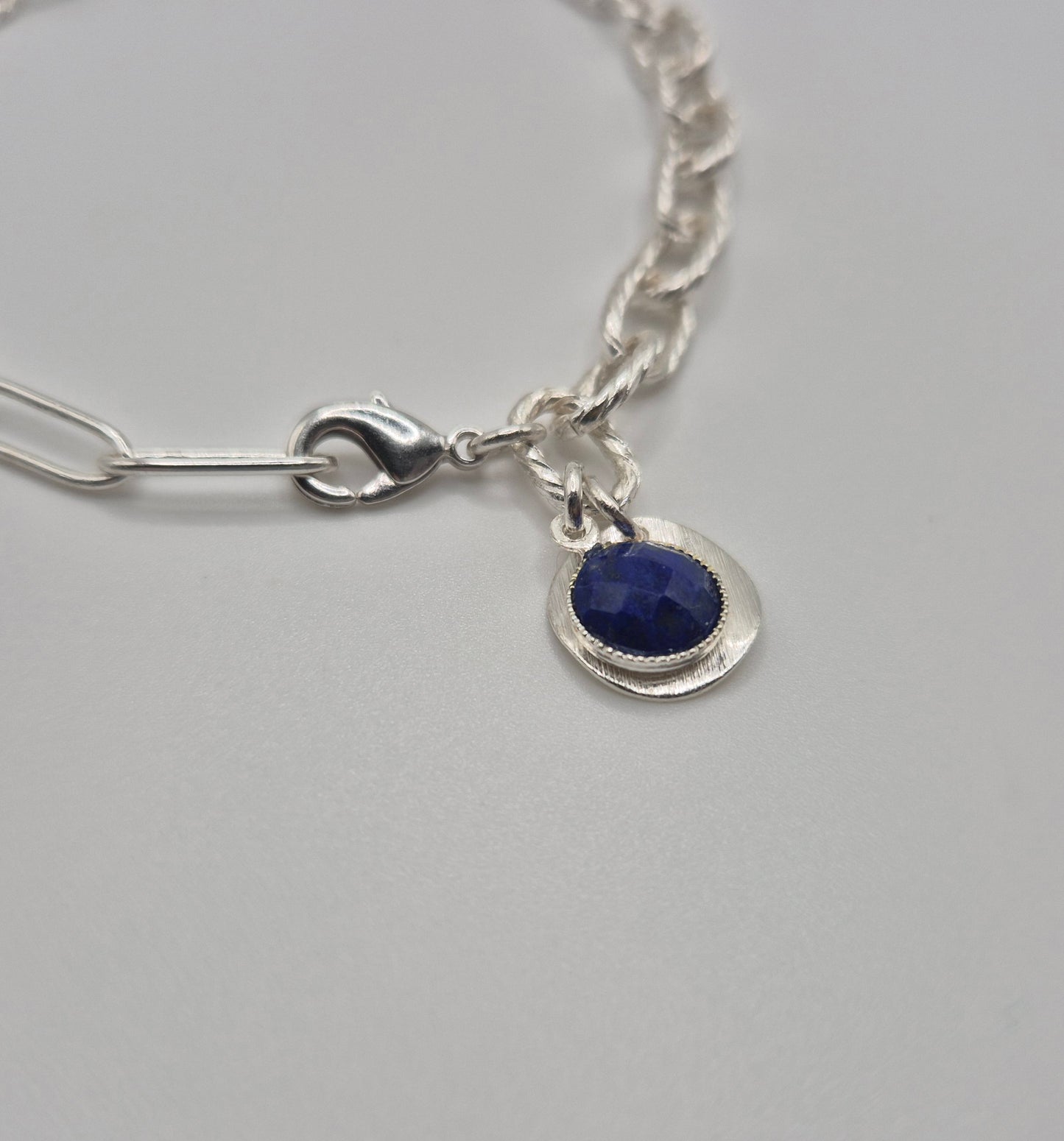 Bracelet Lapis-Lazuli Argenté