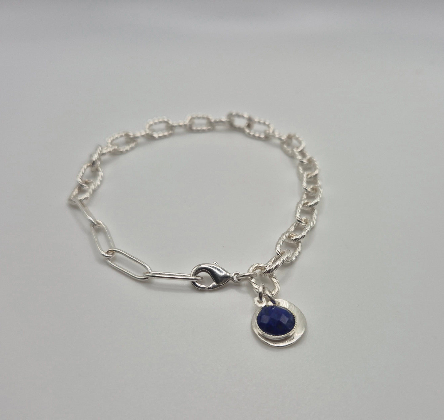 Bracelet Lapis-Lazuli Argenté