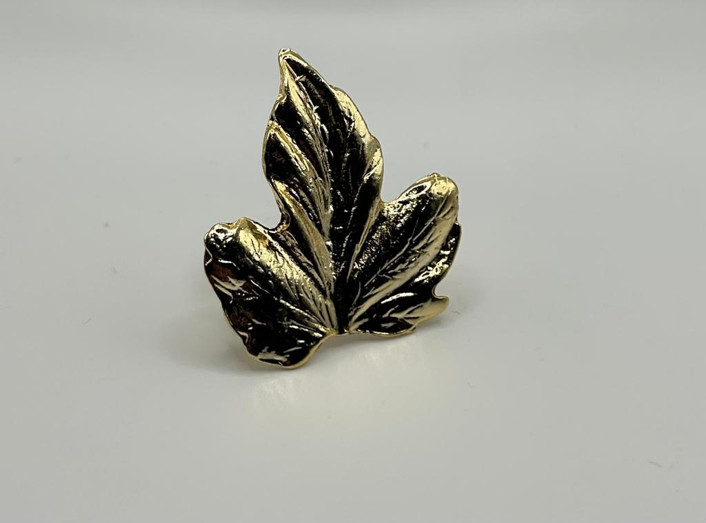 Bague feuille en cuivre