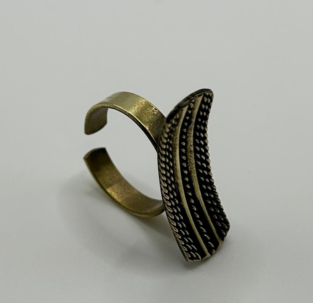 Bague tressée horizentale en cuivre