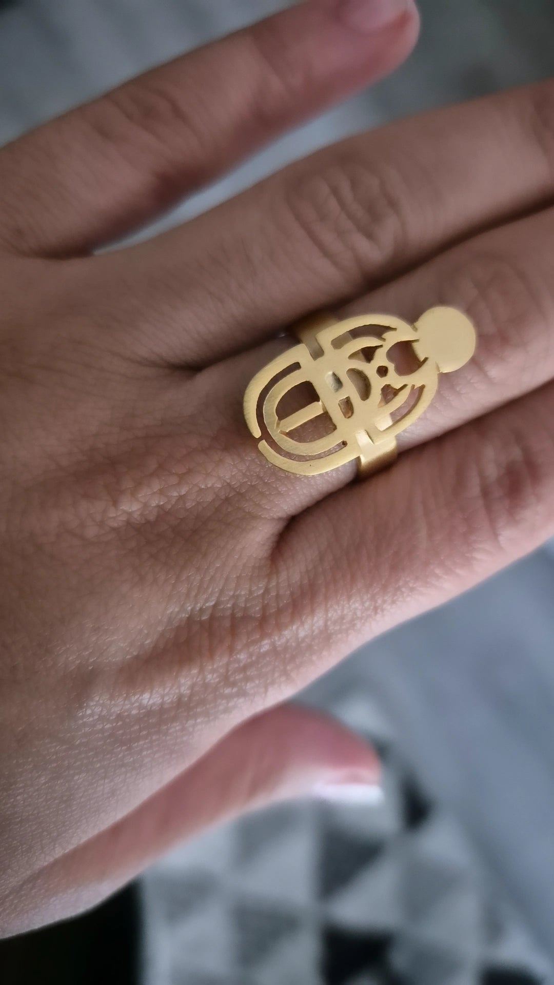 Bague en cuivre Scarabée Égyptien