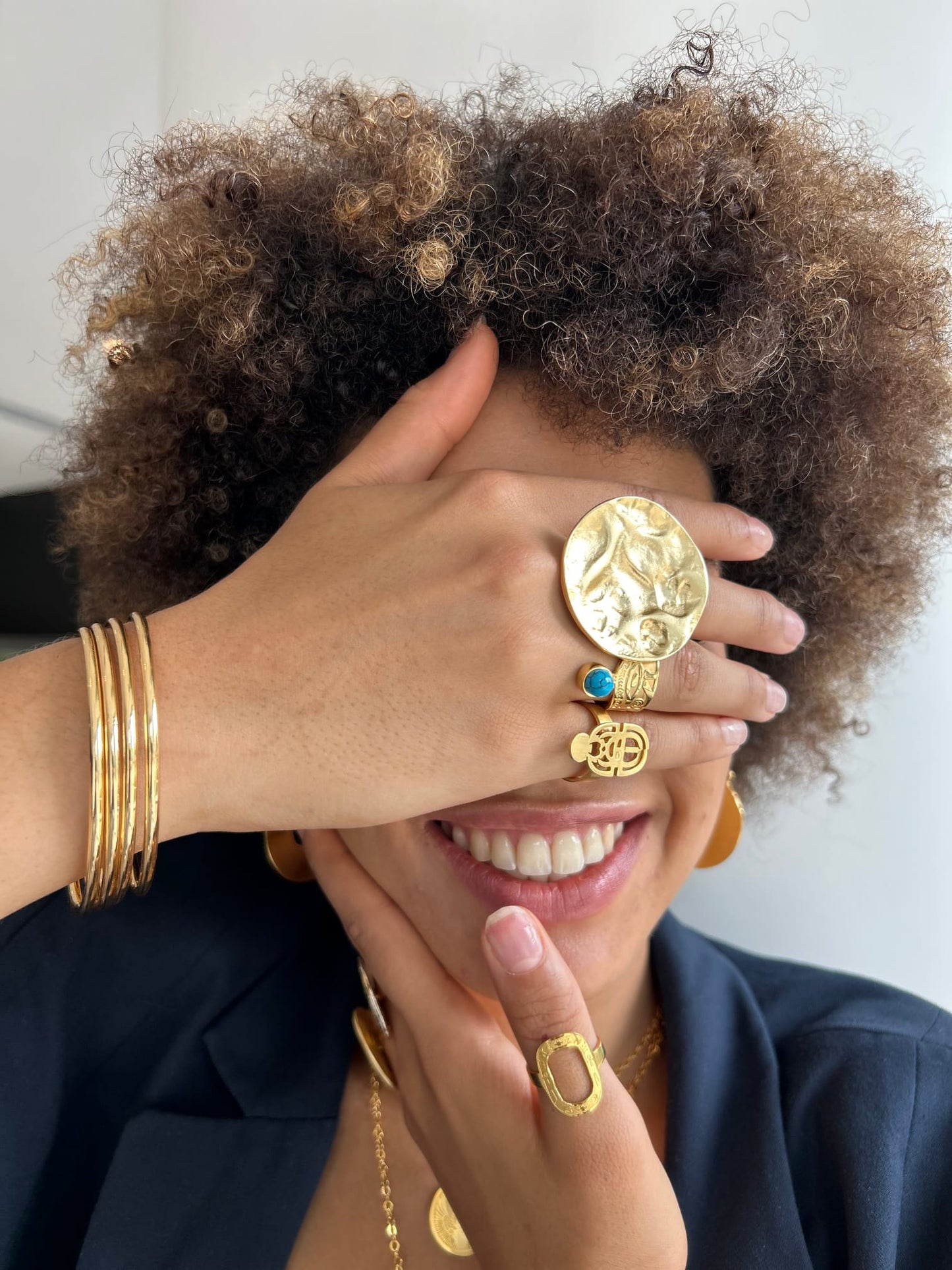 Bague Plateau en Relief