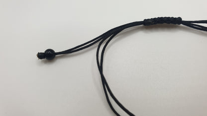 Bracelet Fleur de Lotus en Fil Noir