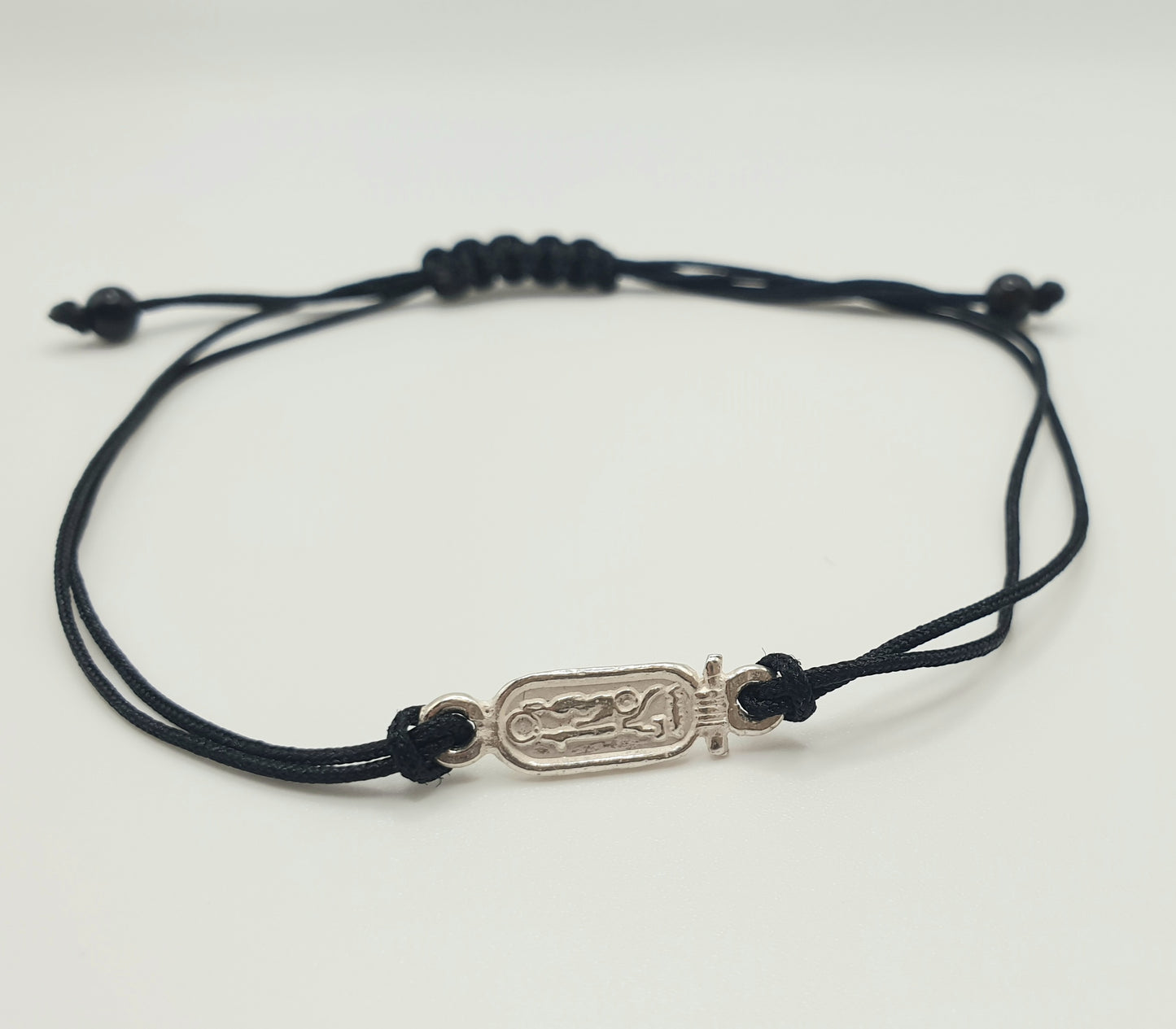 Bracelet Cartouche Egyptien en Fil Noir