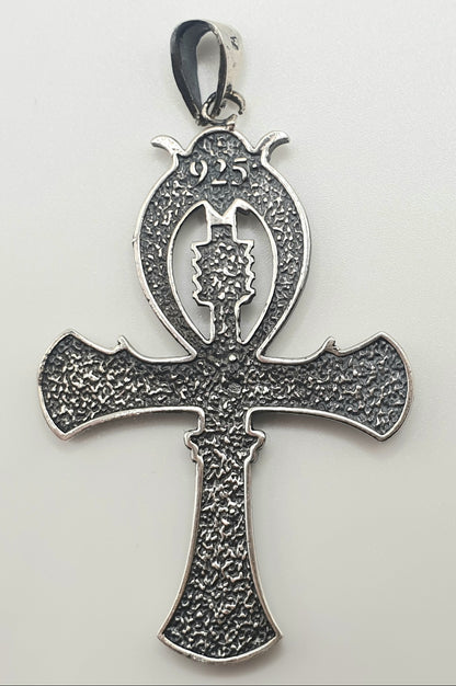 Pendentif Croix Ânkh argent 925 symboles Egyptiens