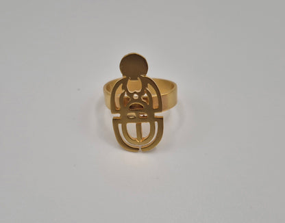 Bague en cuivre Scarabée Égyptien