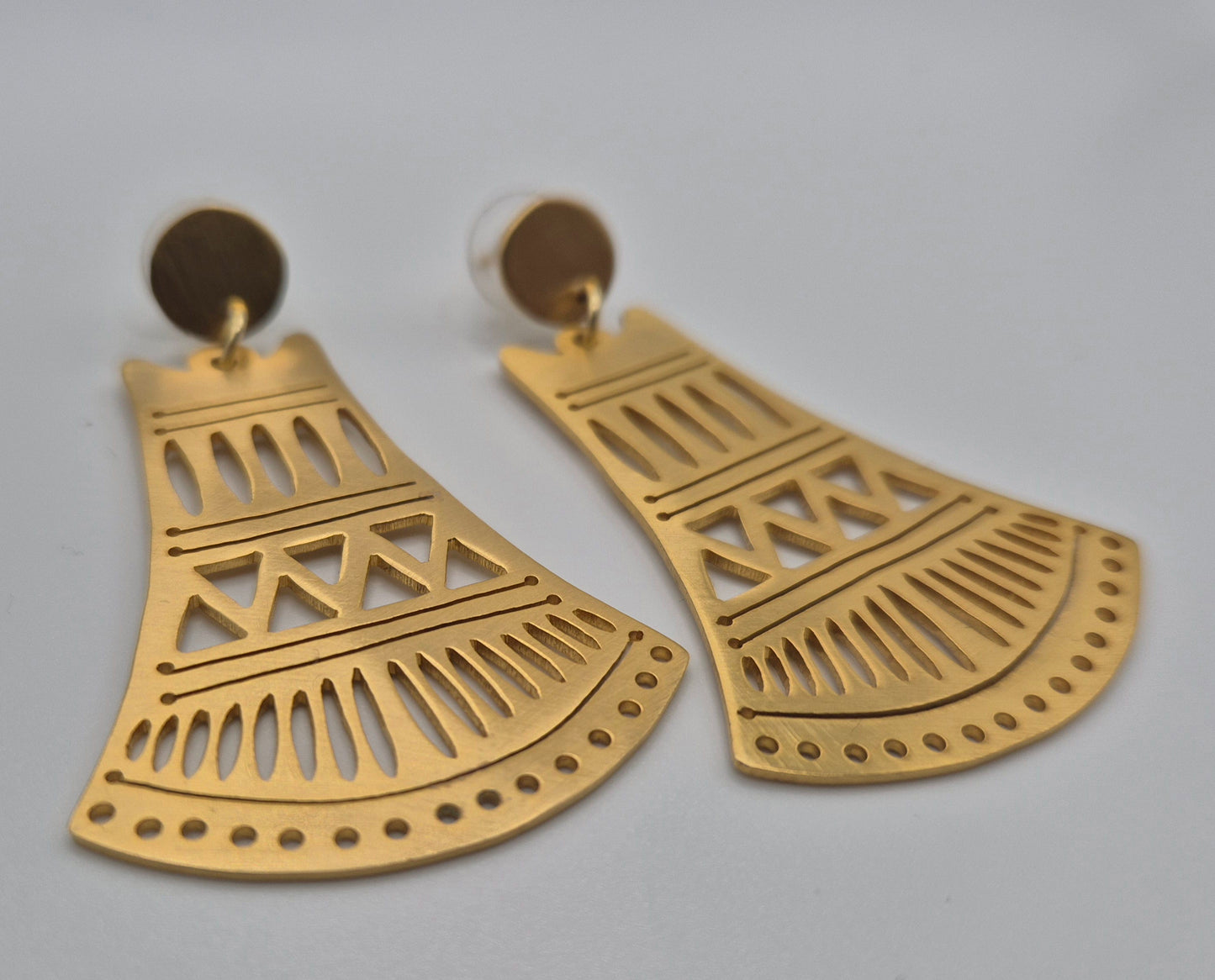 Boucles d'oreilles Fleur de Lotus Égyptienne- Temple