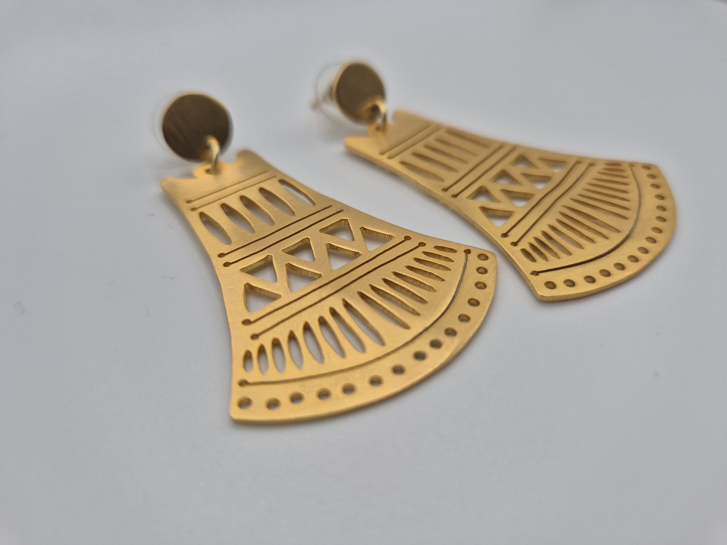 Boucles d'oreilles Fleur de Lotus Égyptienne- Temple