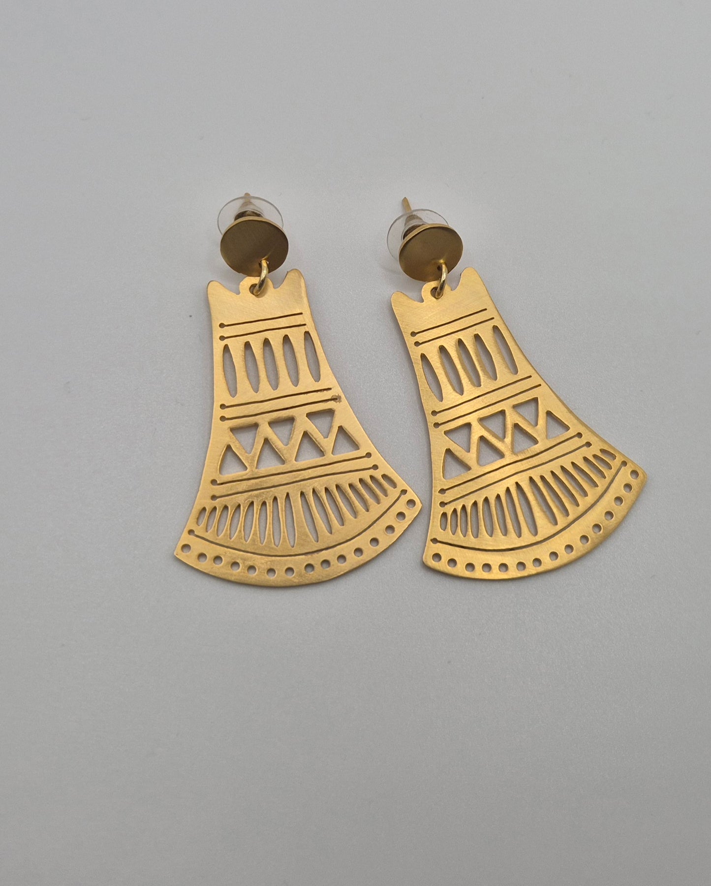 Boucles d'oreilles Fleur de Lotus Égyptienne- Temple