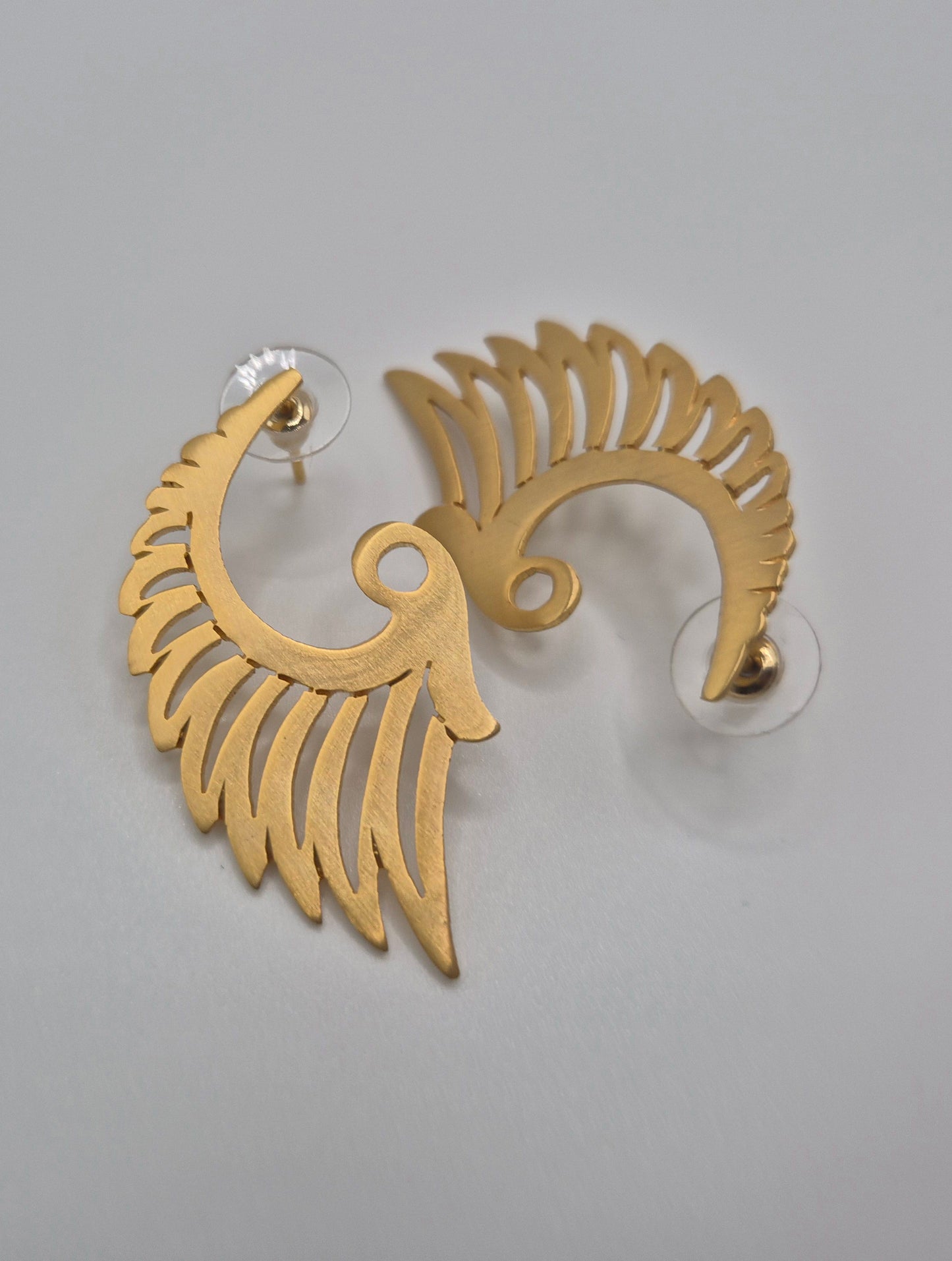 Boucles d'oreilles Ailes d'Isis arrondies