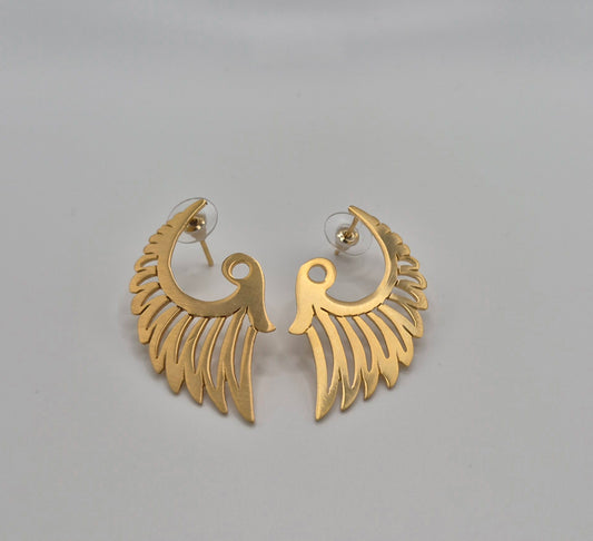Boucles d'oreilles Ailes d'Isis arrondies