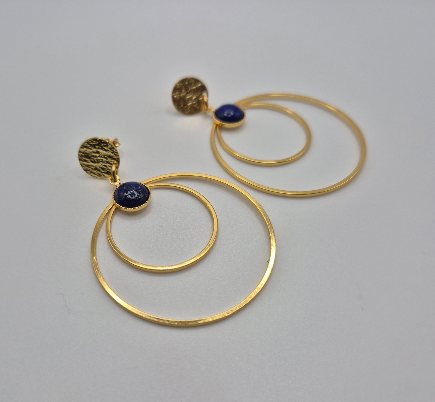 Boucles d'oreilles Créoles Lapis-Lazuli