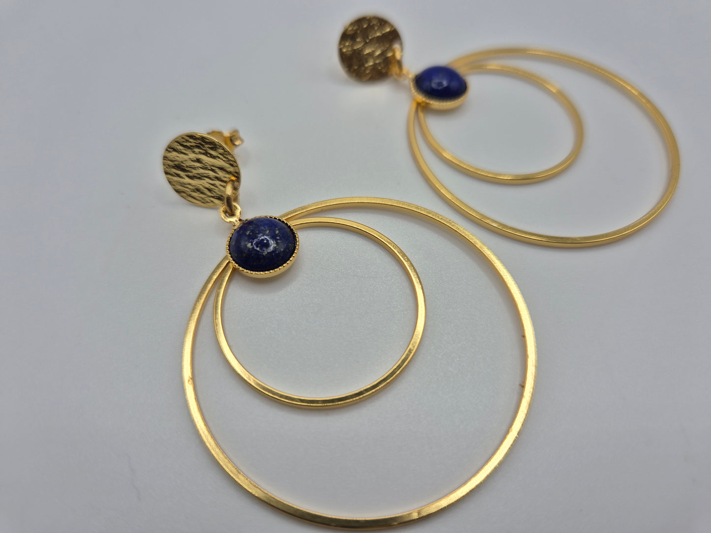 Boucles d'oreilles Créoles Lapis-Lazuli