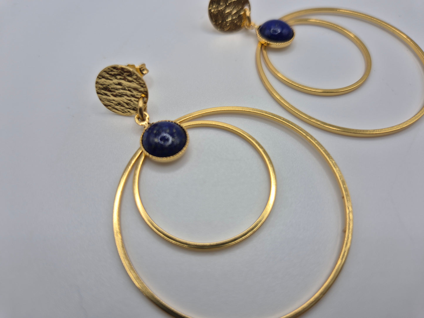 Boucles d'oreilles Créoles Lapis-Lazuli