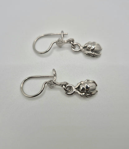 Boucles d'oreilles Petit scarabée Égyptien en Argent 925