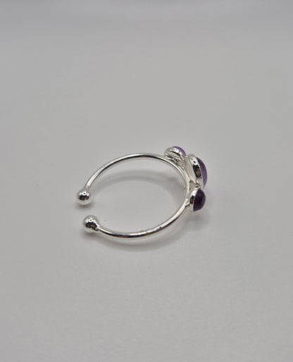 Bague Trio d'Améthystes