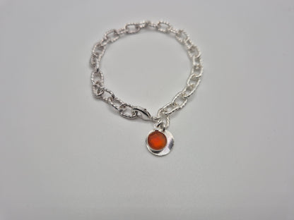 Bracelet Cornaline Argenté