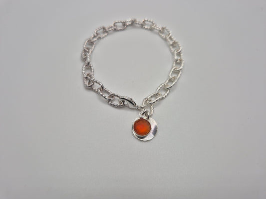 Bracelet Cornaline Argenté