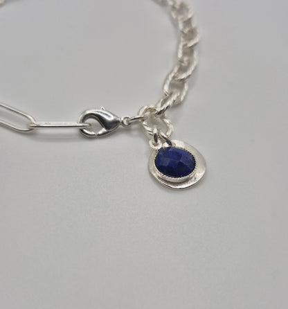Bracelet Lapis-Lazuli Argenté