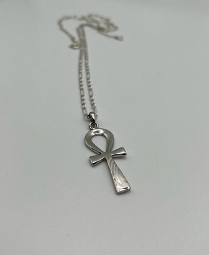 Pendentif Croix d'Ânkh en argent 925 - avec motif