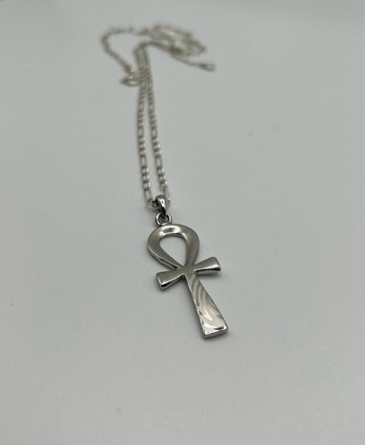 Pendentif Croix d'Ânkh en argent 925 - avec motif