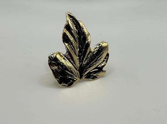 Bague feuille en cuivre