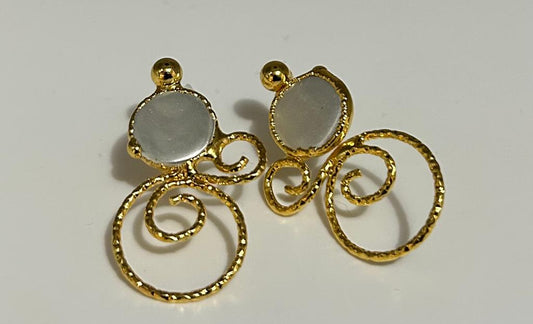 Boucles d'oreilles Cercles martelés