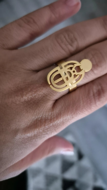 Bague en cuivre Scarabée Égyptien