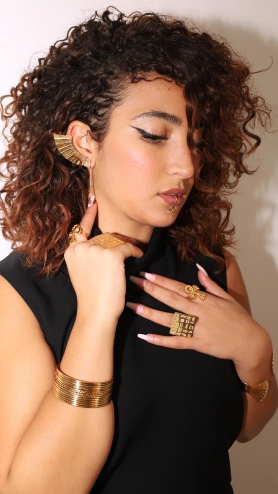 Boucle d'oreille Rê